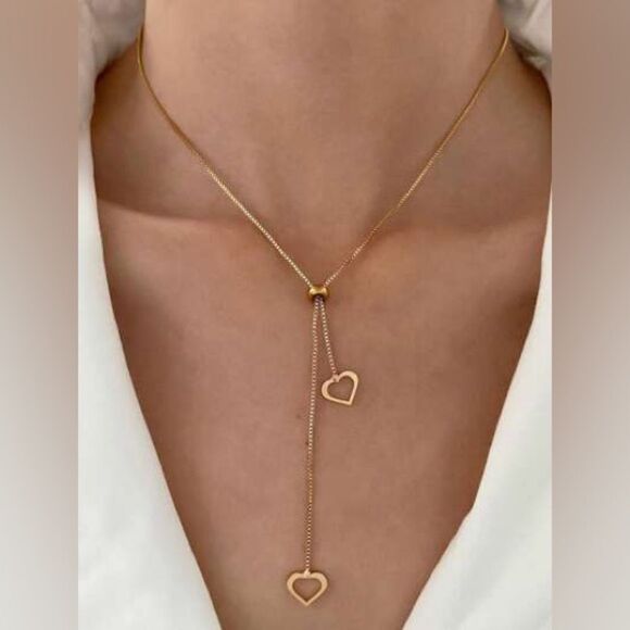 Heart drop Necklace M1231 - Picture 1 of 4